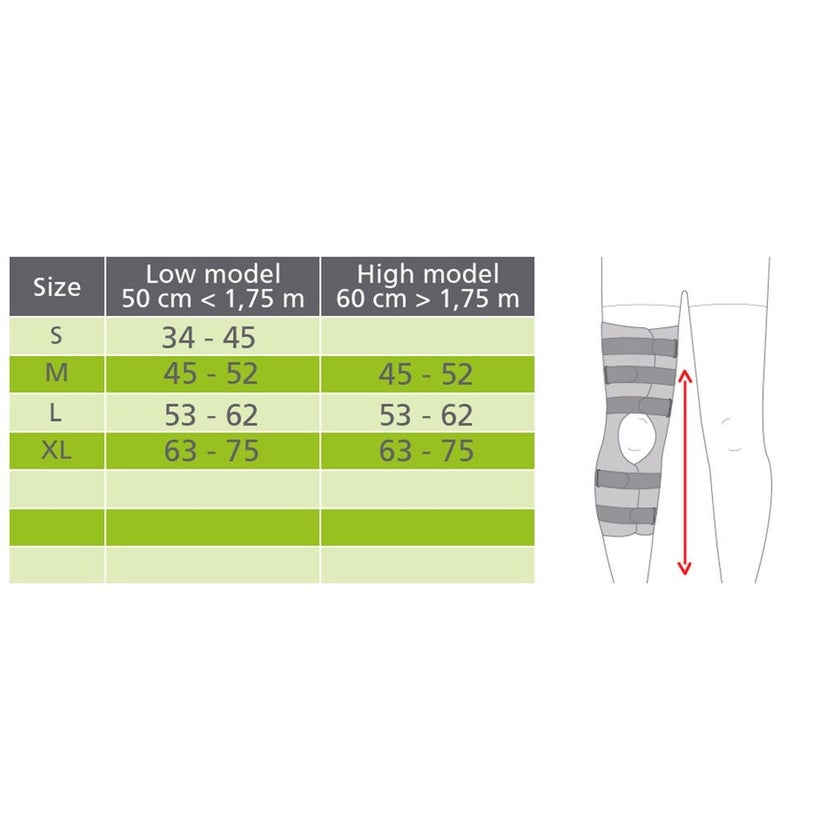 Thuasne Ligaflex Three Pannel Immo 0° Knee Immobilizer Large With Height 50cm