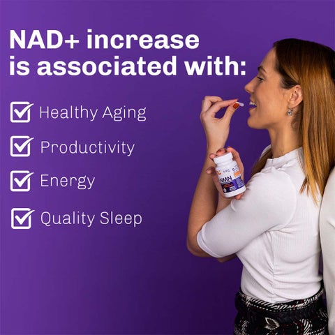 NMN Bio NAD+ 500mg Capsules, Anti-Aging Support - 30 Capsules