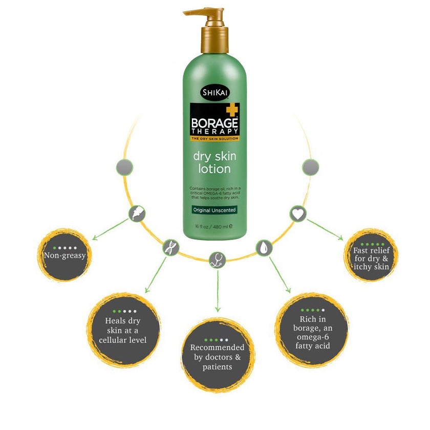 ShiKai Borage Therapy The Dry Skin Solution Original Unscented Dry Skin Lotion 480ml