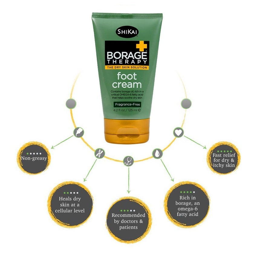 ShiKai Borage Therapy The Dry Skin Solution Fragrance-Free Foot Cream 125ml