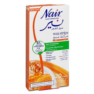 Nair Hair Remover Body Wax Strips With Milk & Honey Extract, Pack of 20's