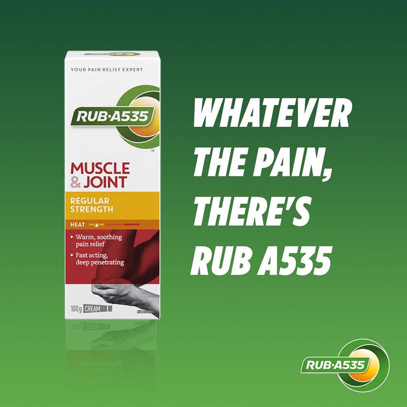Rub.A535 Regular Strength Heat Cream For Muscle and Joint Pain Relief 100g