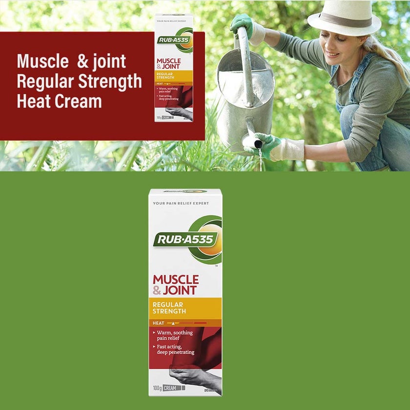 Rub.A535 Regular Strength Heat Cream For Muscle and Joint Pain Relief 100g