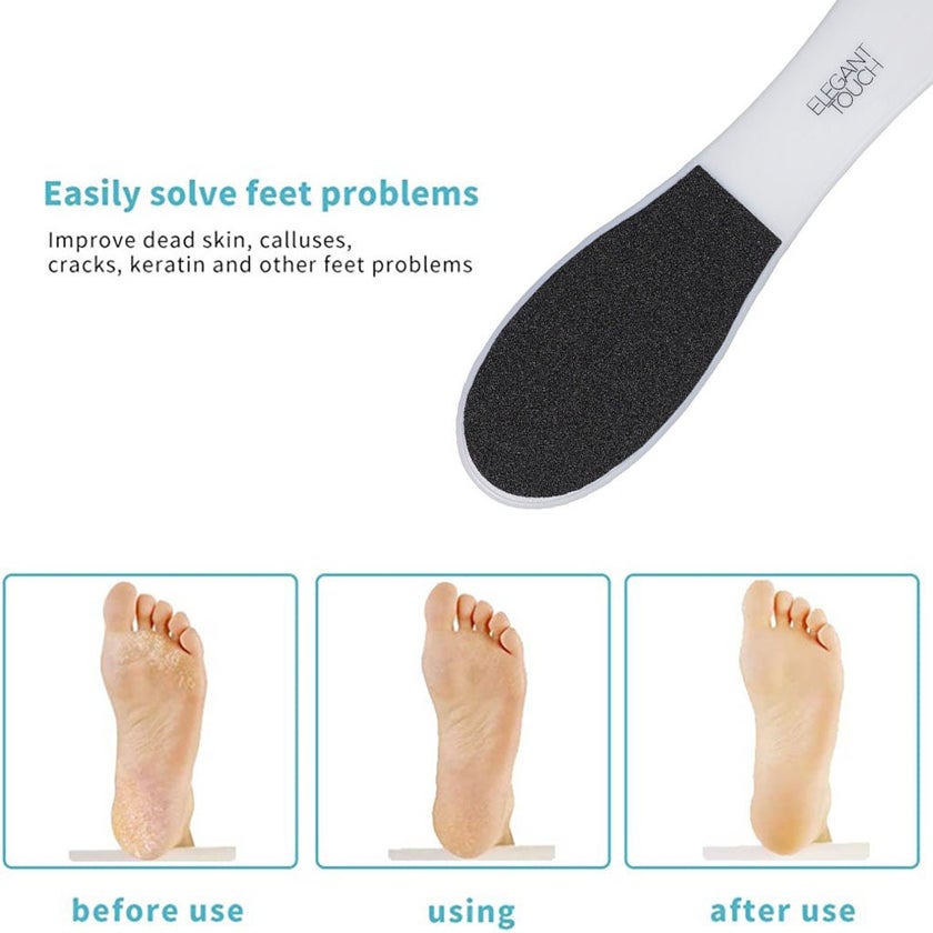 Elegant Touch Pedicure Foot File - Black And White
