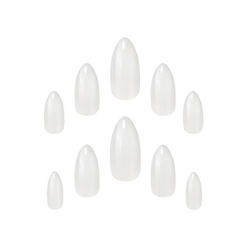 Elegant Touch Totally Bare Artificial Nails - Stiletto Shape, Pack of 48 Nails with Glue