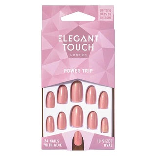 Elegant Touch Polish Power Trip Artificial Nails, Pack of 24 Nails with Glue