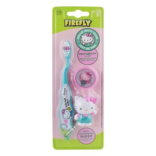 Firefly Hello Kitty Toothbrush With Cap & Toothbrush Buddy Toy For 3+ Year Kids