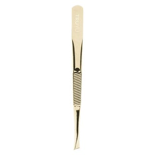 QVS Truyu Gold Plated Slant Tip Tweezer