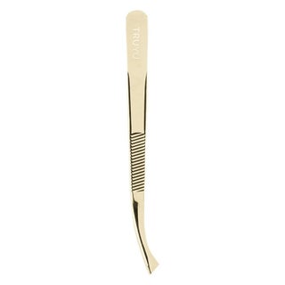 QVS Truyu Slant Tip Easy-View Gold Plated Tweezer
