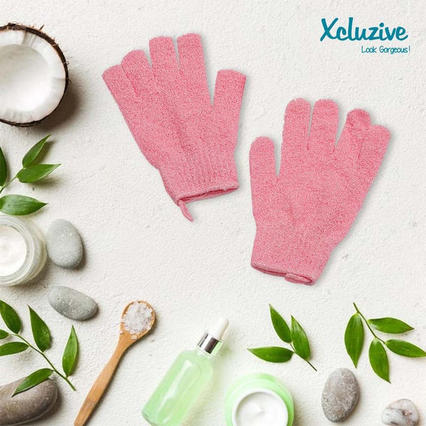 Xcluzive Exfoliating Gloves, Assorted - Pack of 1 Pair 