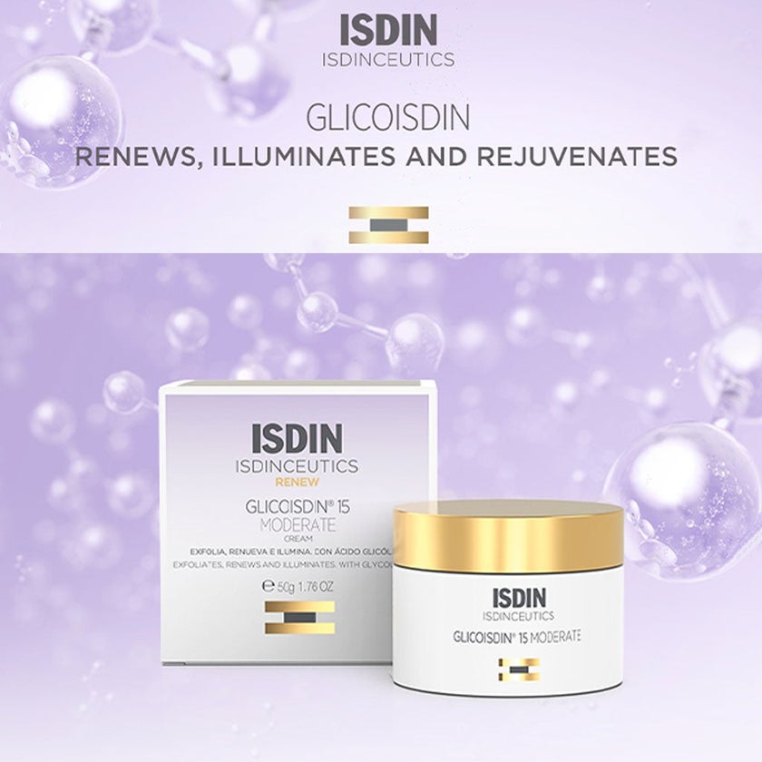 Isdin Isdinceutics Renew Glicoisdin 15 Moderate Facial Night Cream with Peeling Glycolic acid 50ml