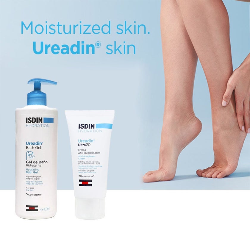 Isdin Ureadin Hydrating Bath Gel 400ml + Isdin Ureadin Ultra 20 Anti-Roughness Cream 50ml PROMO PACK