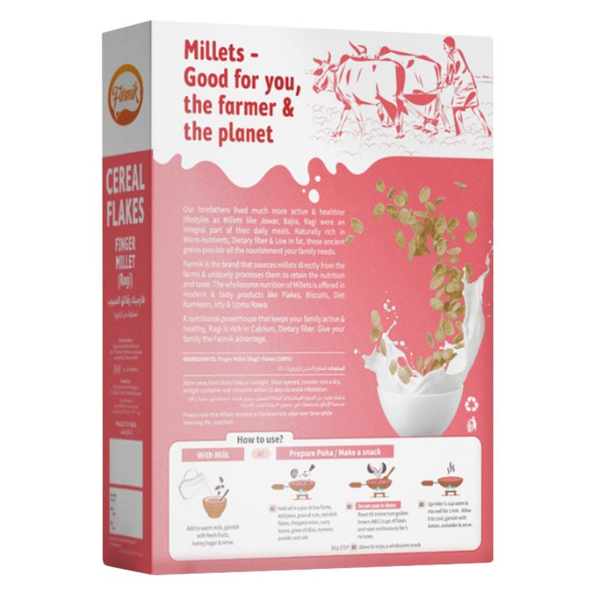 Farmik Finger Millet Cereal Flakes Plain 300g