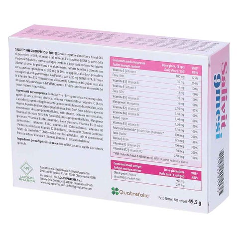Salivit 9mesi Maternity Supplement, Pack of 30 Multivitamin Tablets + 30 Fish Oil Softgels