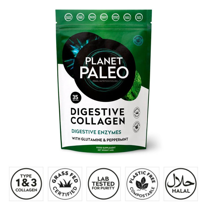 Planet Paleo Digestive Collagen With Glutamine And Peppermint 245g