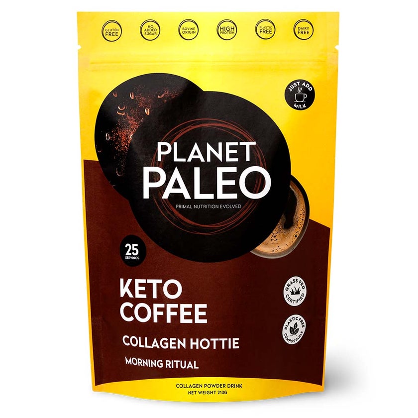 Planet Paleo Organic Pure Type 1 and 3 Collagen Keto Coffee 213g