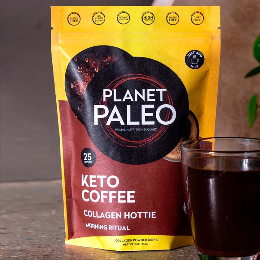 Planet Paleo Organic Pure Type 1 and 3 Collagen Keto Coffee 213g
