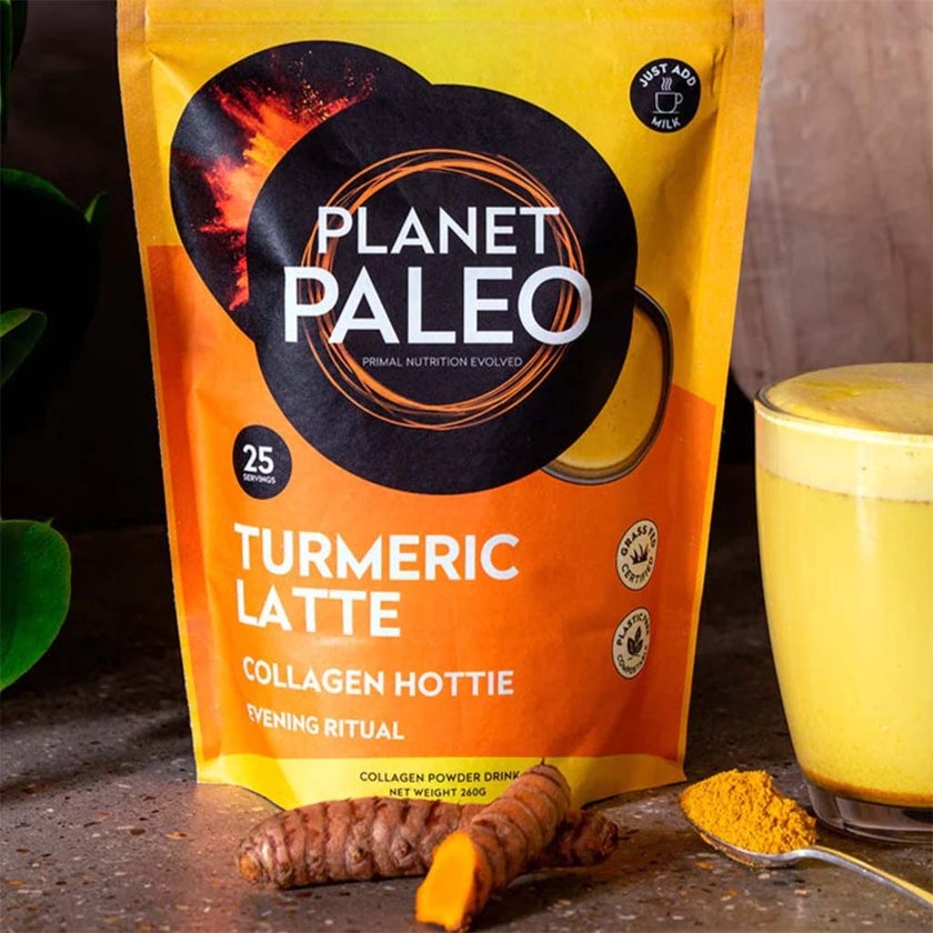 Planet Paleo Organic Pure Type 1 and 3 Collagen Turmeric Latte 260g
