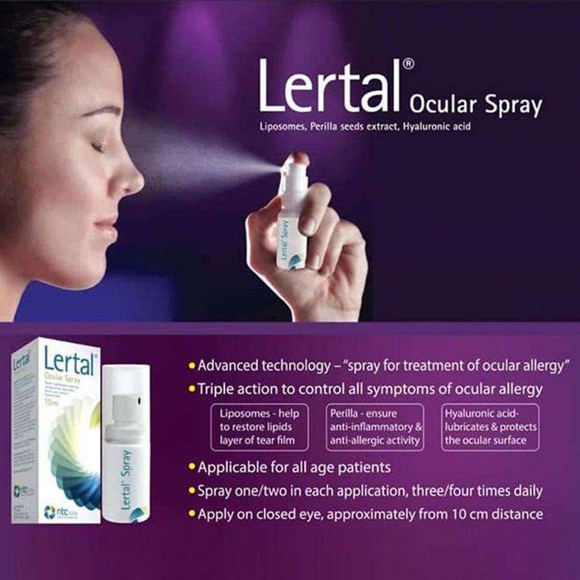 Lertal Ocular Spray For Dry Eye & Allergic Conjunctivitis 10ml