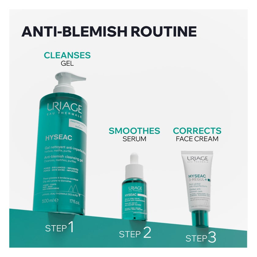 Uriage Hyseac Anti-Blemish Cleansing Gel, Oily Skin - 500ml