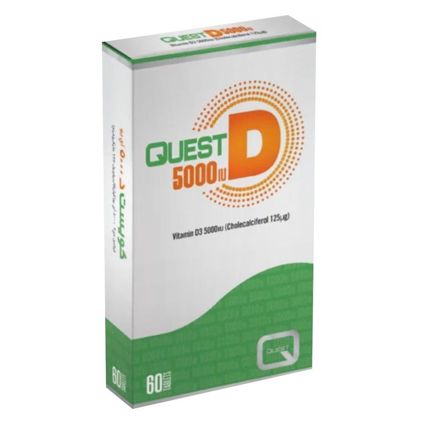 Quest D Quest D 5,000IU Vitamin D3 Supplement Tablets, Pack of 60’s - myAster