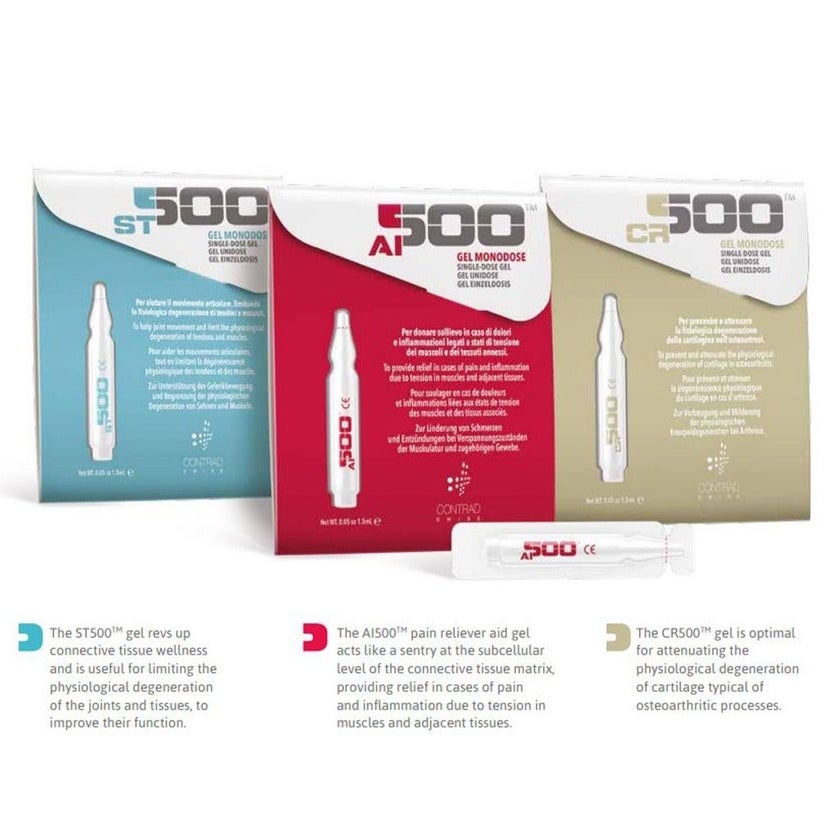 Contrad Swiss ST500 Topical Gel For Healthy Joint Movement, Pack of 4 Monodose Vial + 8 Patches