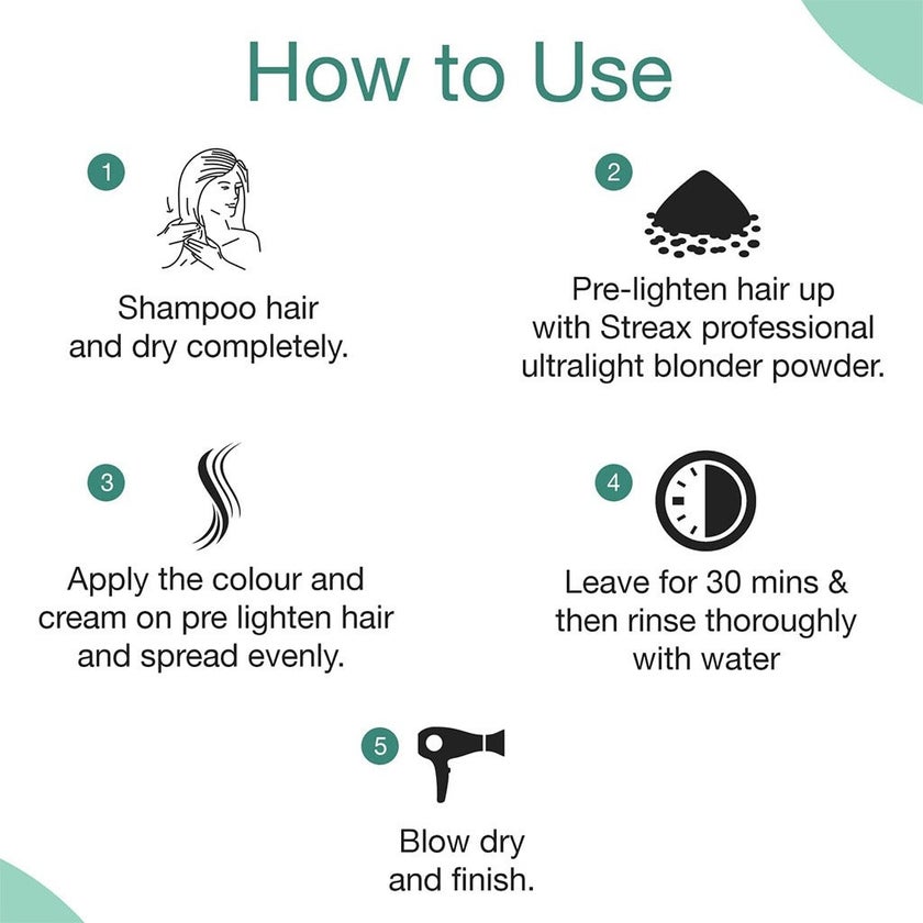 Streax Professional Hold & Play Ammonia & Peroxide - Free Funky Colors Semi-Permanent Hair Color Cream - Glorious Green 100g