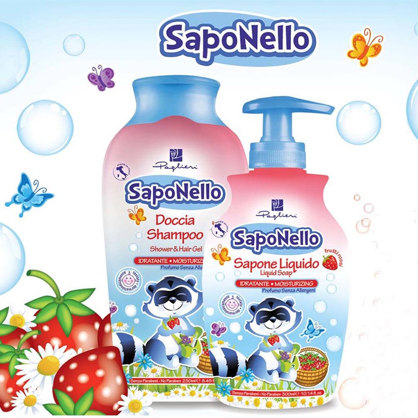 Saponello Moisturizing Fruity Shower & Hair Gel Shampoo For Children 250ml