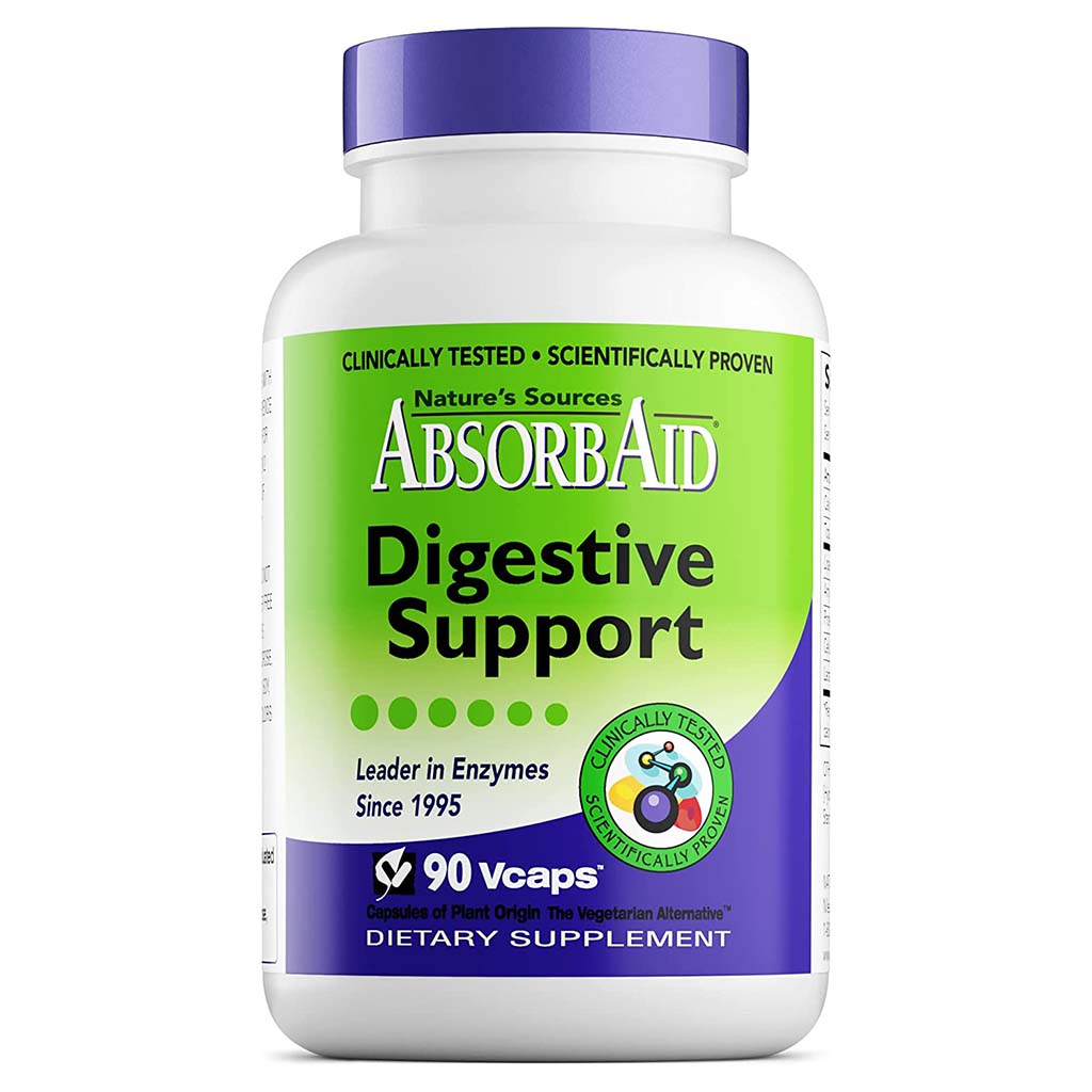 Nature's Sources AbsorbAid Digestive Enzyme Vegetarian Capsules For ...