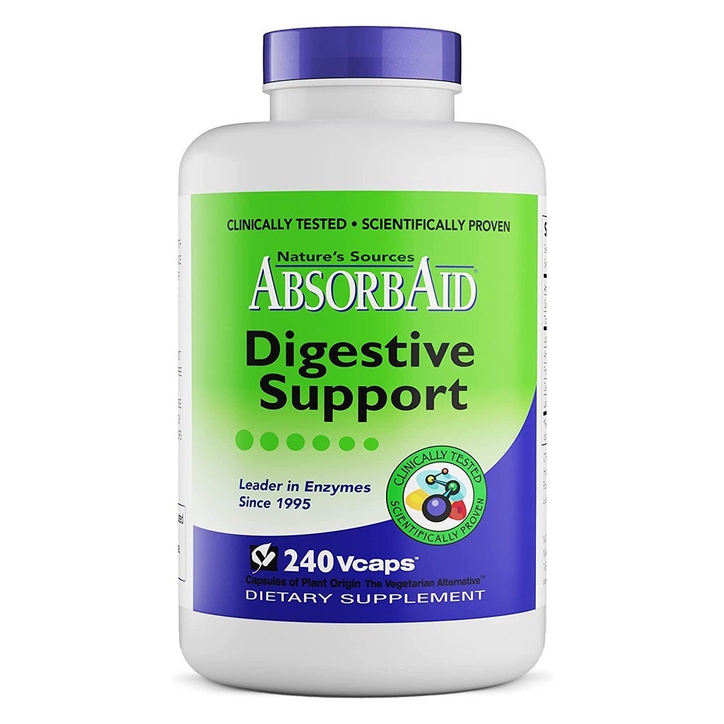 Nature's Sources AbsorbAid Digestive Enzyme Vegetarian Capsules For ...