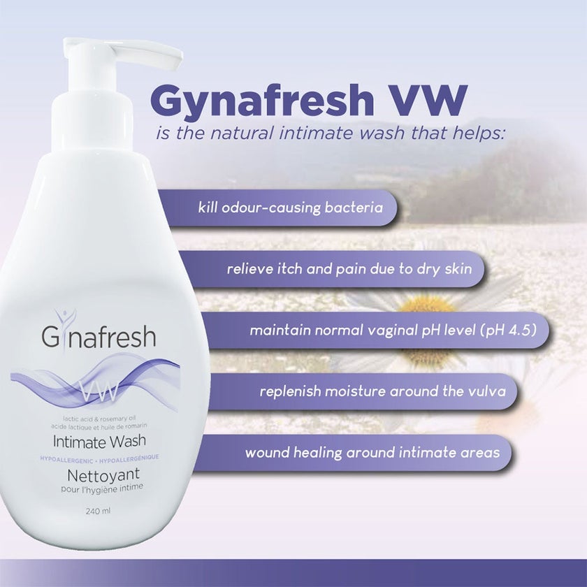Gynafresh VW Anti-Odour Cleansing Anti-Bacterial Intimate Wash For Women 240ml