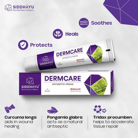 Siddhayu Dermcare Antiseptic Cream For Wounds & Burns 30g