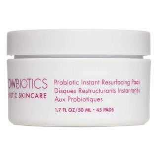 GlowBiotics Probiotic Instant Resurfacing Gentle Facial Exfoliating Pads With AHA, Pack of 45's