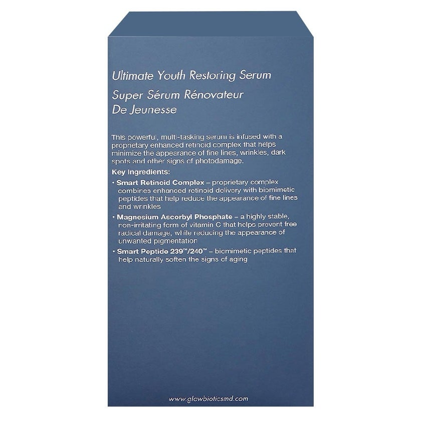 GlowBiotics Probiotic Ultimate Youth Restoring Anti-Aging Face Serum For Dry & Normal Skin 30ml