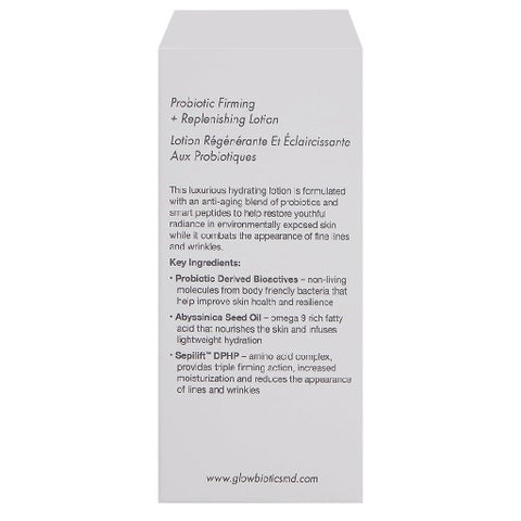 GlowBiotics Probiotic Firming + Replenishing Anti-Aging Lotion For Dry, Normal and Combination Skin 50ml