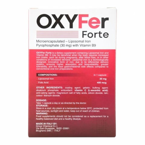 Oxyfer Forte Iron Capsules - 20 Capsules