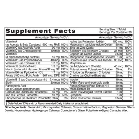 Natural Fervor Megaton Silver Super Multivitamin Tablets For Men, Pack of 100's