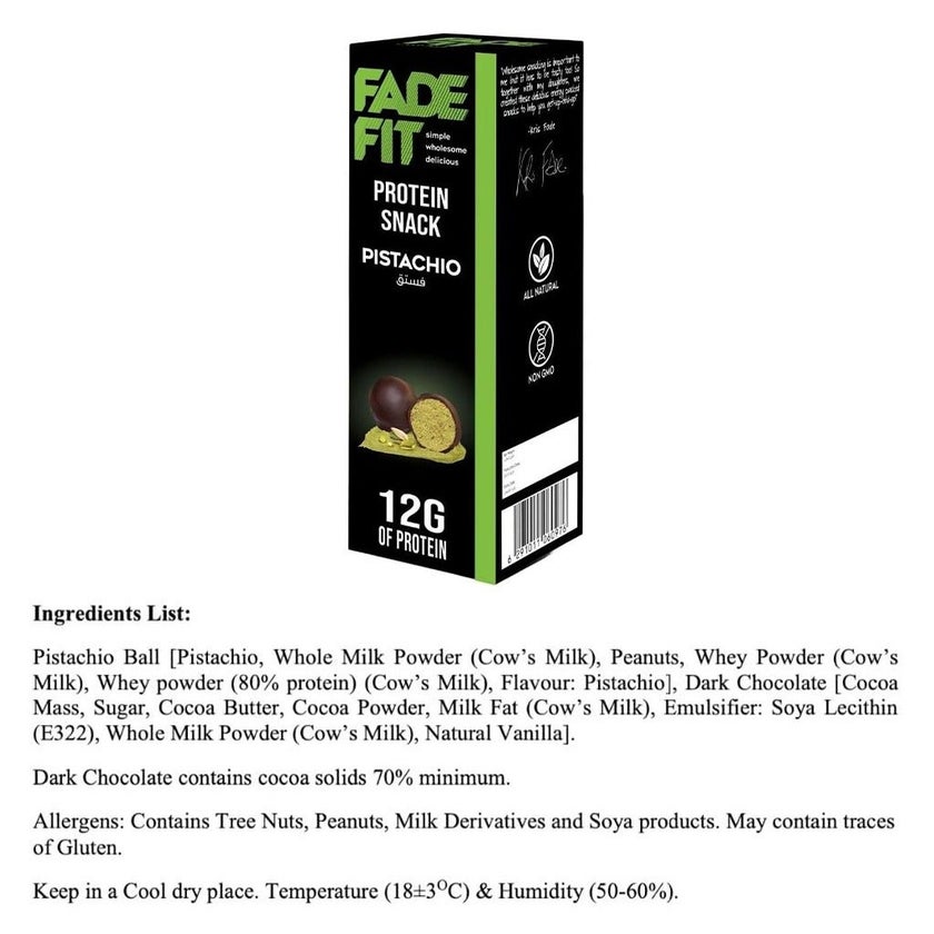 Fade Fit Protein Balls Snack, Pistachio 60g