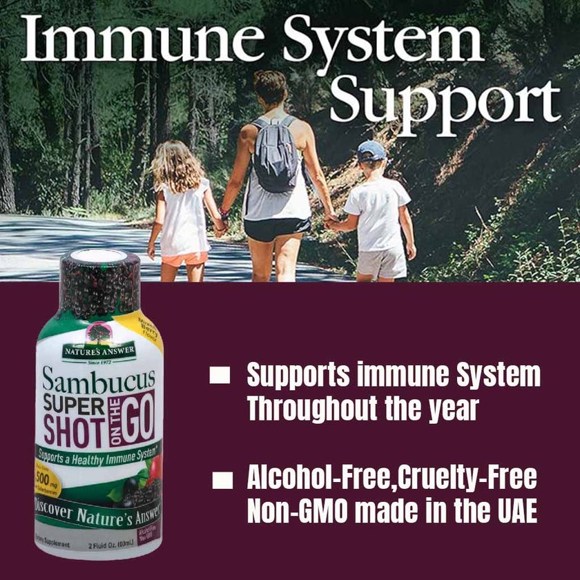Nature's Answer Sambucus Super Shot On The Go For Immune Support 60ml