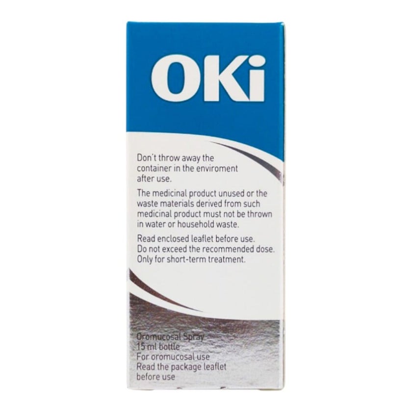 Oki Oromucosal Spray For Sore Throat 15ml