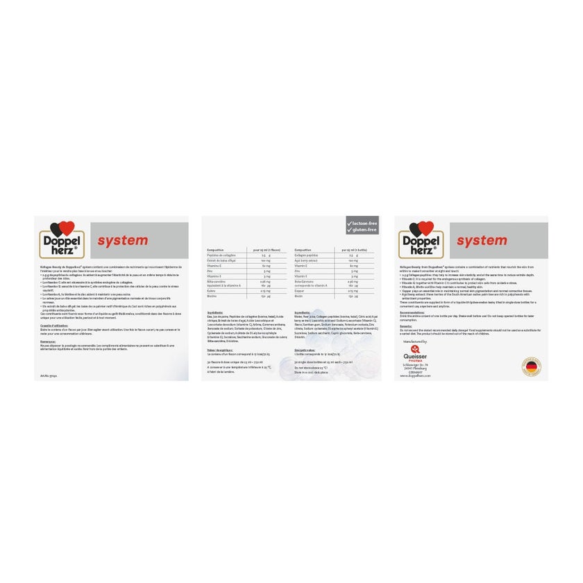 Doppelherz System Kollagen Beauty Supplement, Single Dose Drinkable Vial, Pack of 30's