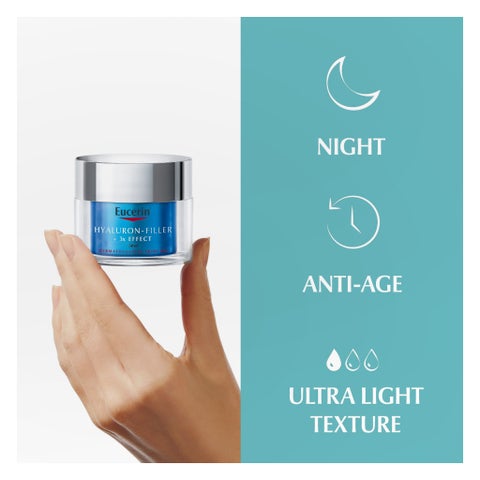 Eucerin Hyaluron-Filler 3x Effect Anti-Aging Moisture Booster Night Cream 50ml