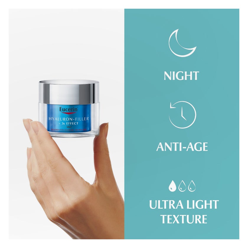 Eucerin Hyaluron-Filler 3x Effect Anti-Aging Moisture Booster Night Cream 50ml