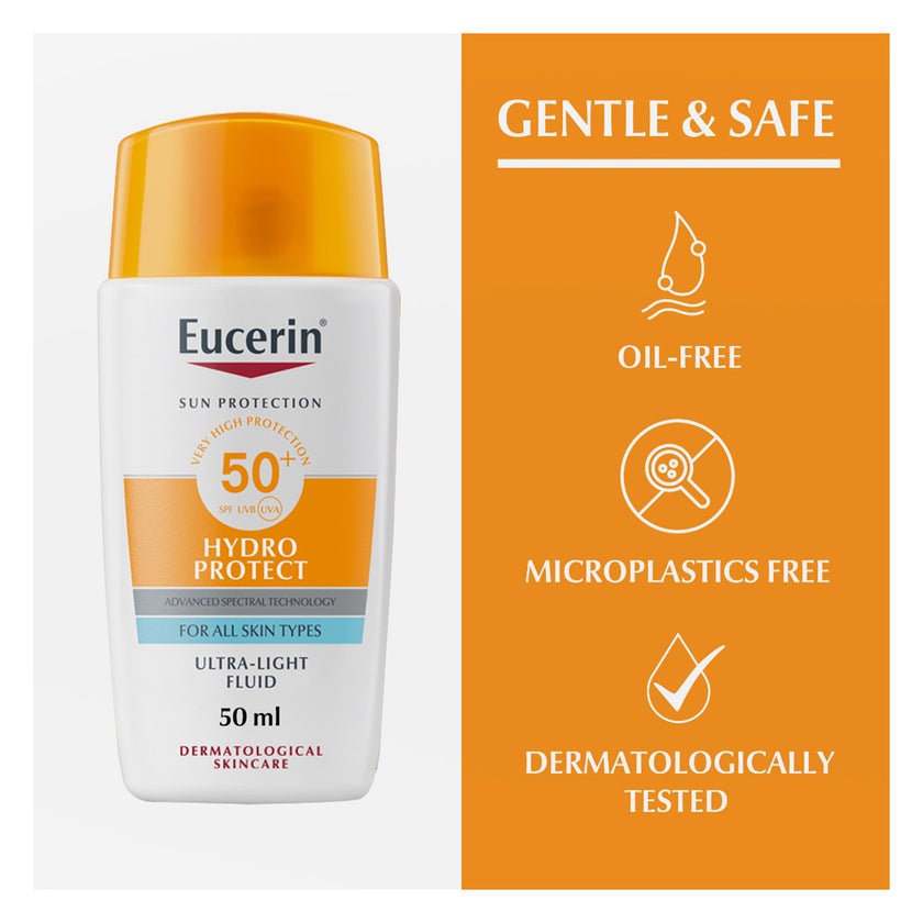 Eucerin Hydro Protect SPF50+ Ultra Light Fluid Sunscreen 50ml