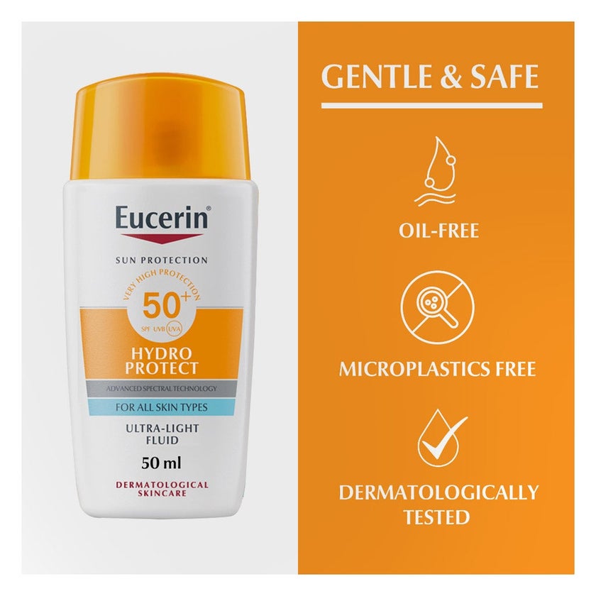 Eucerin Hydro Protect SPF50+ Ultra Light Fluid Sunscreen 50ml