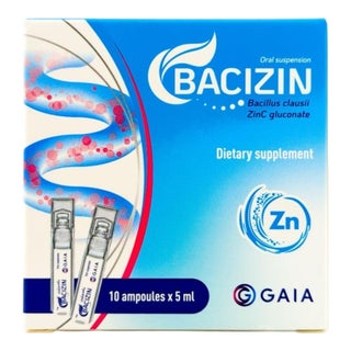 Bacizin Oral Suspension Ampoules 5ml, Pack of 10's