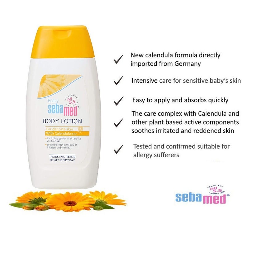 Sebamed Baby Body Lotion With Calendula For Children's Delicate Skin 200ml