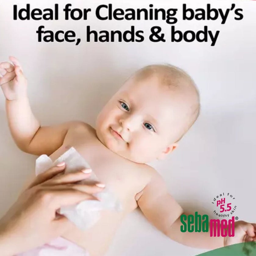 Sebamed Baby Cleansing Wipes With 99% Water For Delicate Skin, Pack of 60's
