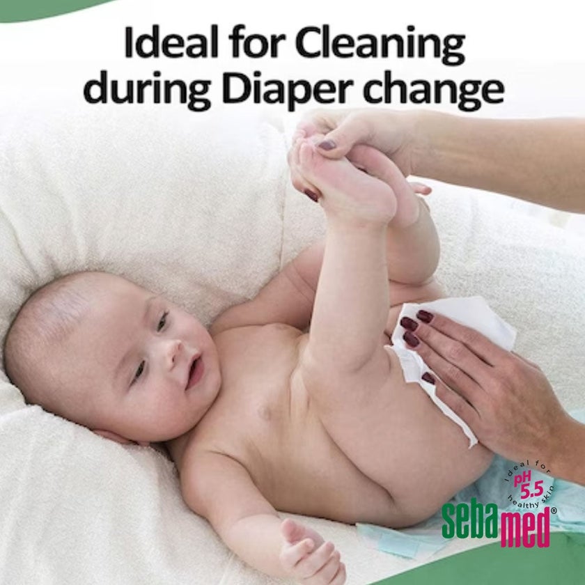 Sebamed Baby Cleansing Wipes With 99% Water For Delicate Skin, Promo Pack of 4 x 60's