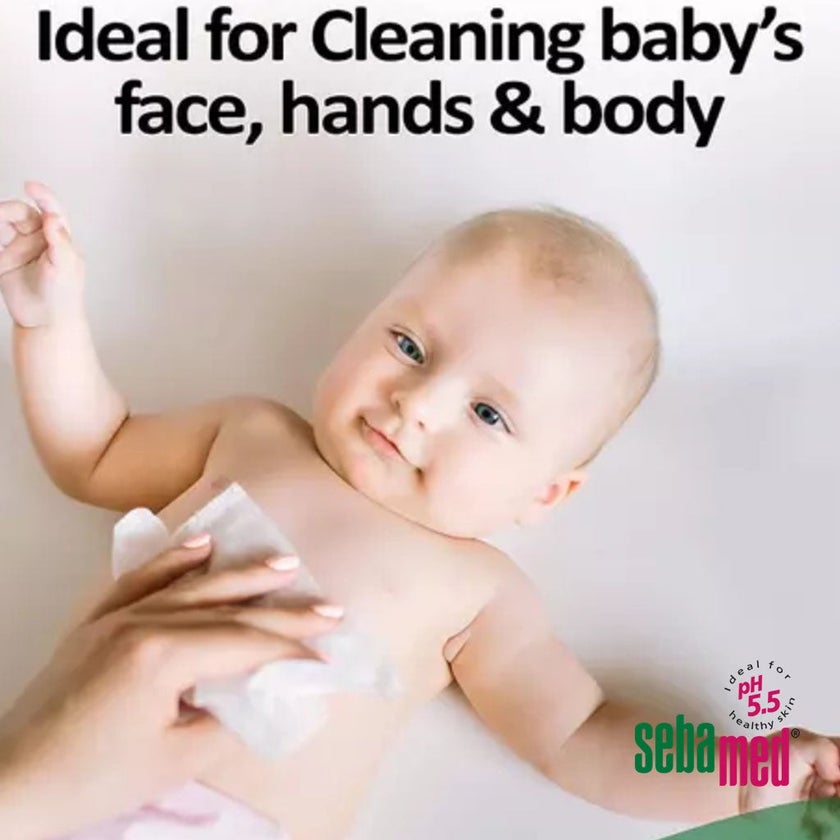 Sebamed Baby Cleansing Wipes With 99% Water For Delicate Skin, Promo Pack of 4 x 60's